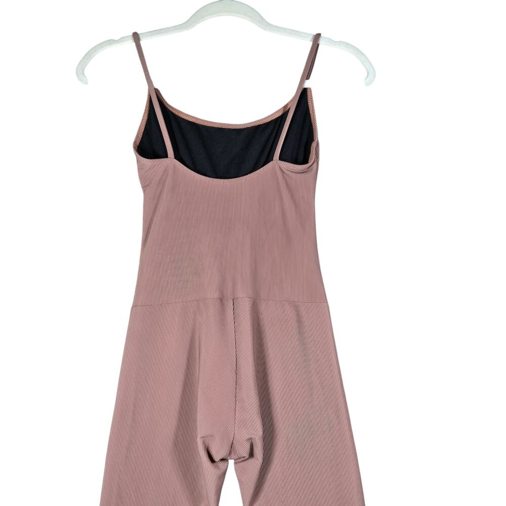 Onzie Jumpsuit Small Medium Mauve Ribbed Unitard Yoga Dance Lounge Activewear - Picture 8 of 10